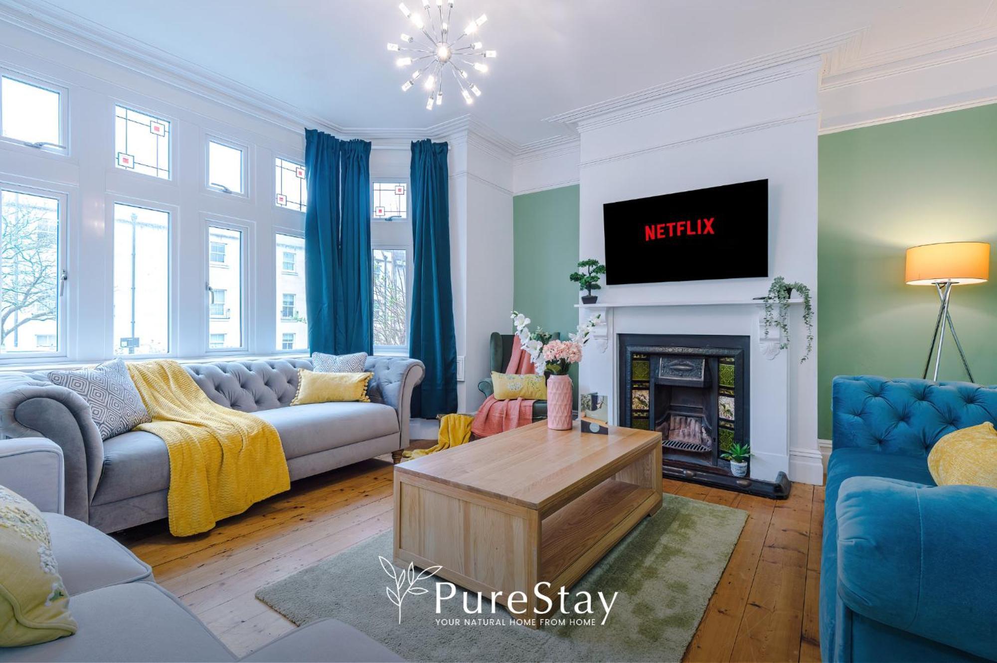 Incredible - Five Bedroom - 7 Actual Beds - 6 Bathroom House By Purestay - Central Bath With Parking Bagian luar foto