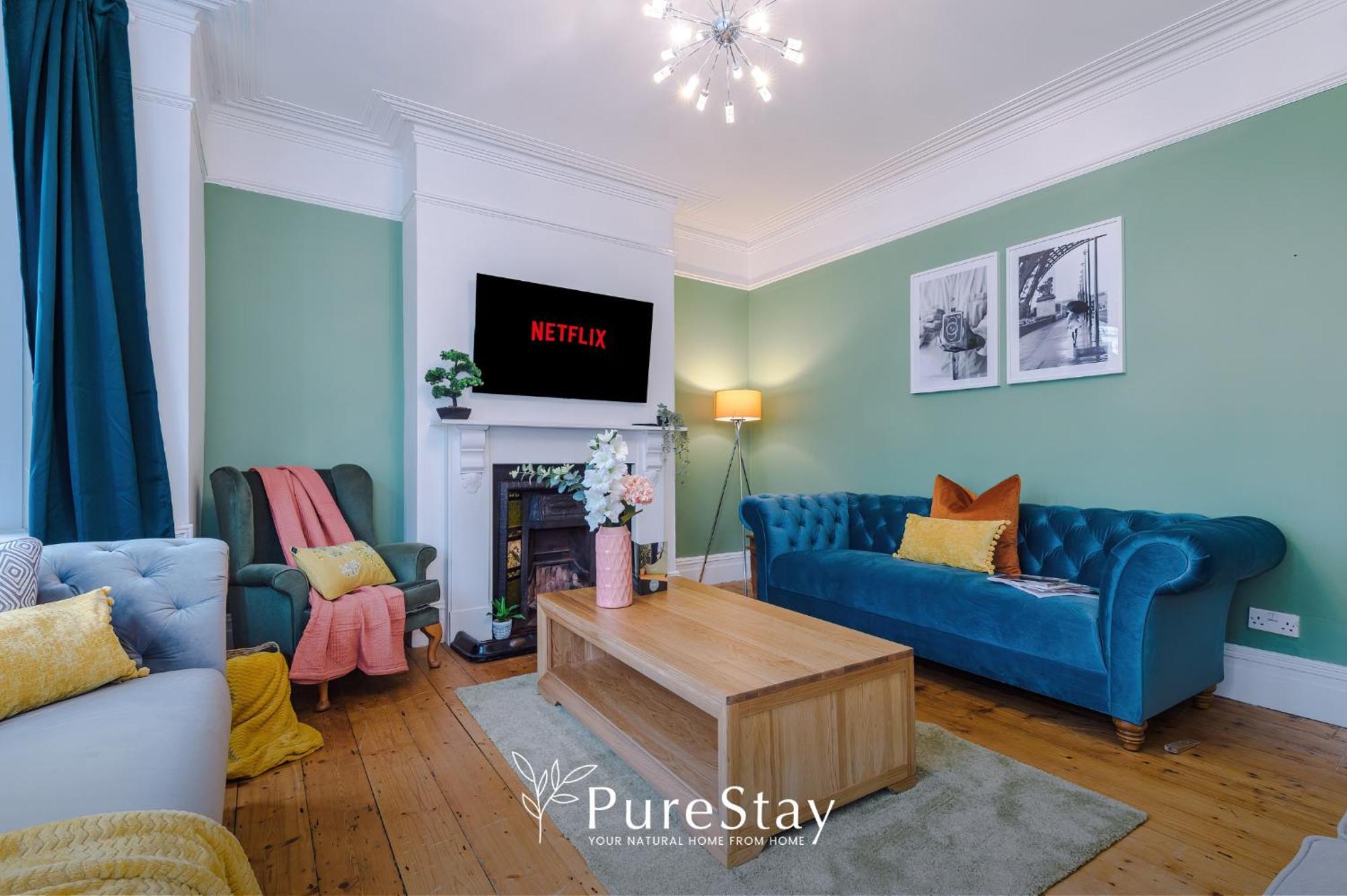 Incredible - Five Bedroom - 7 Actual Beds - 6 Bathroom House By Purestay - Central Bath With Parking Bagian luar foto
